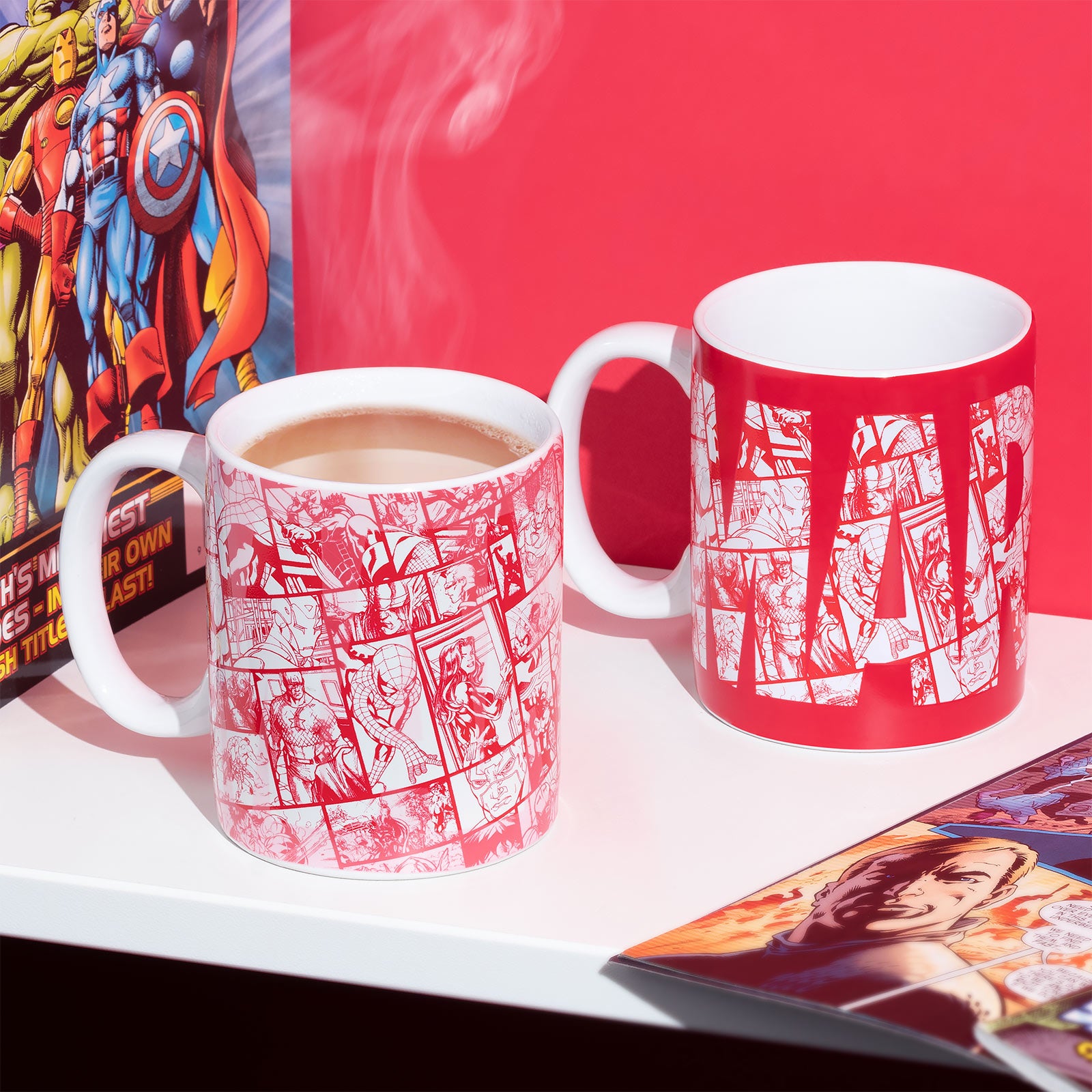 Zdjęcie produktu Marvel - Kubek z efektem termicznym z logo komiksu