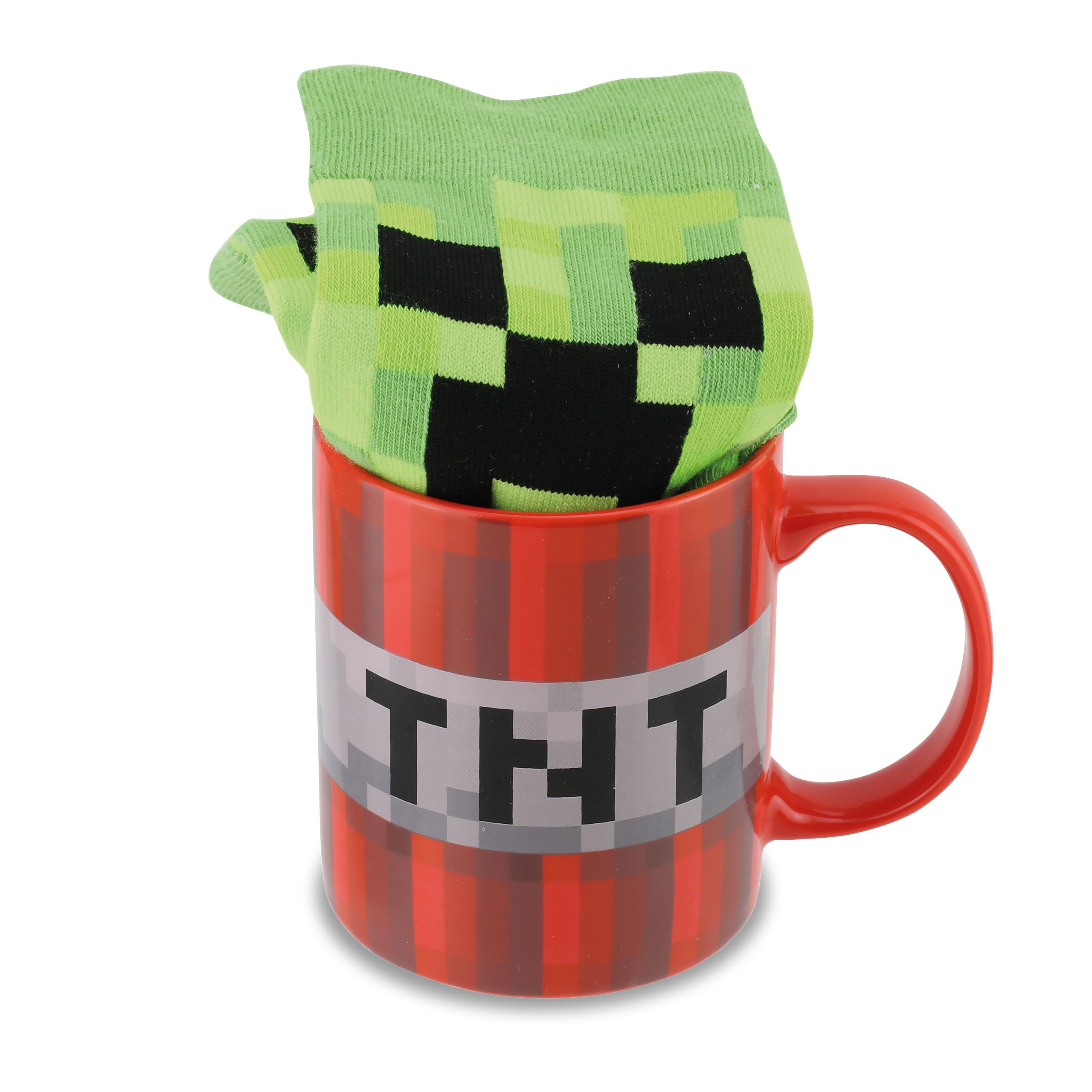 Zdjęcie produktu Minecraft - Zestaw skarpet Creeper i kubka TNT