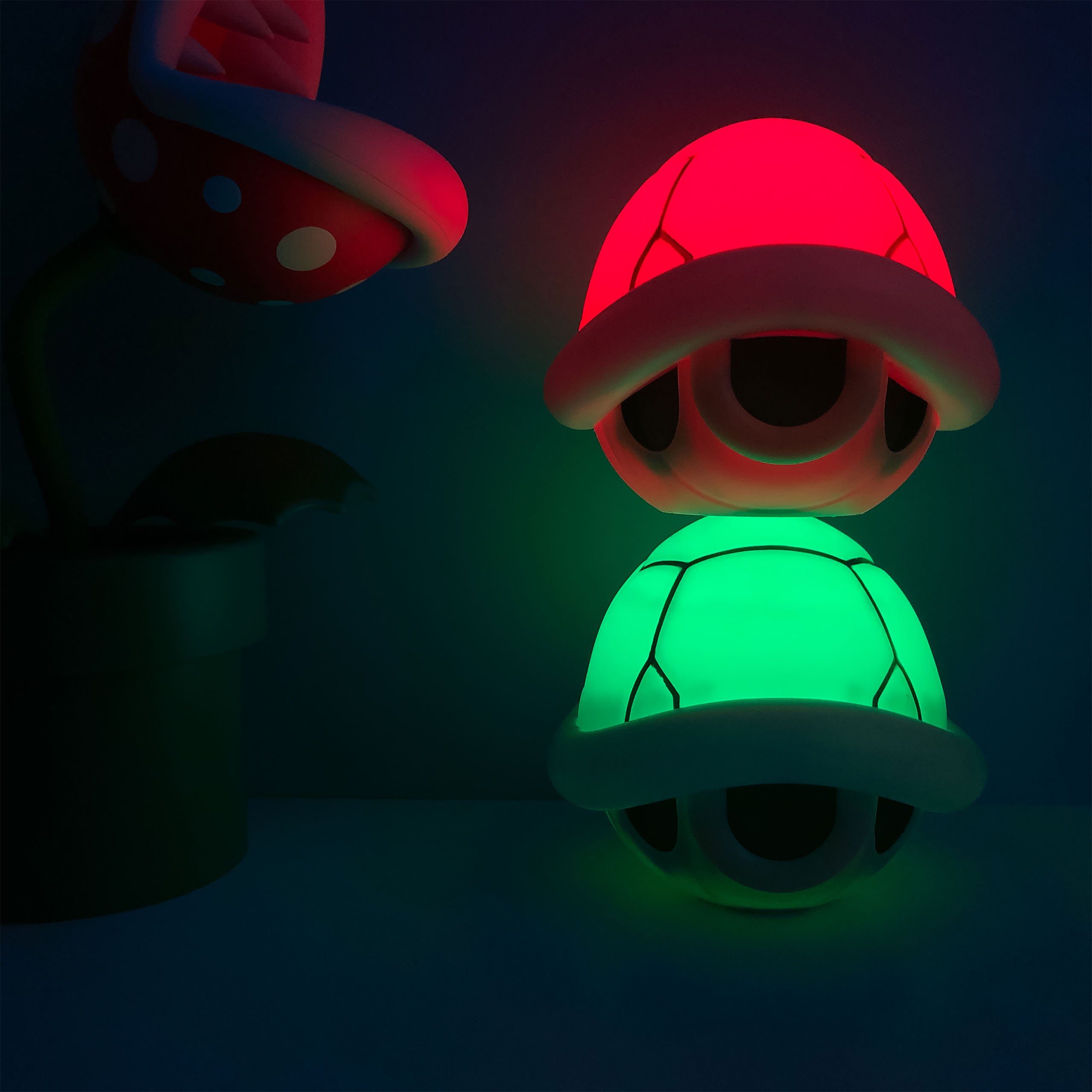 Zdjęcie produktu Super Mario - Zielona lampa stołowa w kształcie skorupy z dźwiękiem