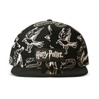 Zdjęcie produktu Harry Potter - Snapback czapka z herbami Hogwartu czarno-biała