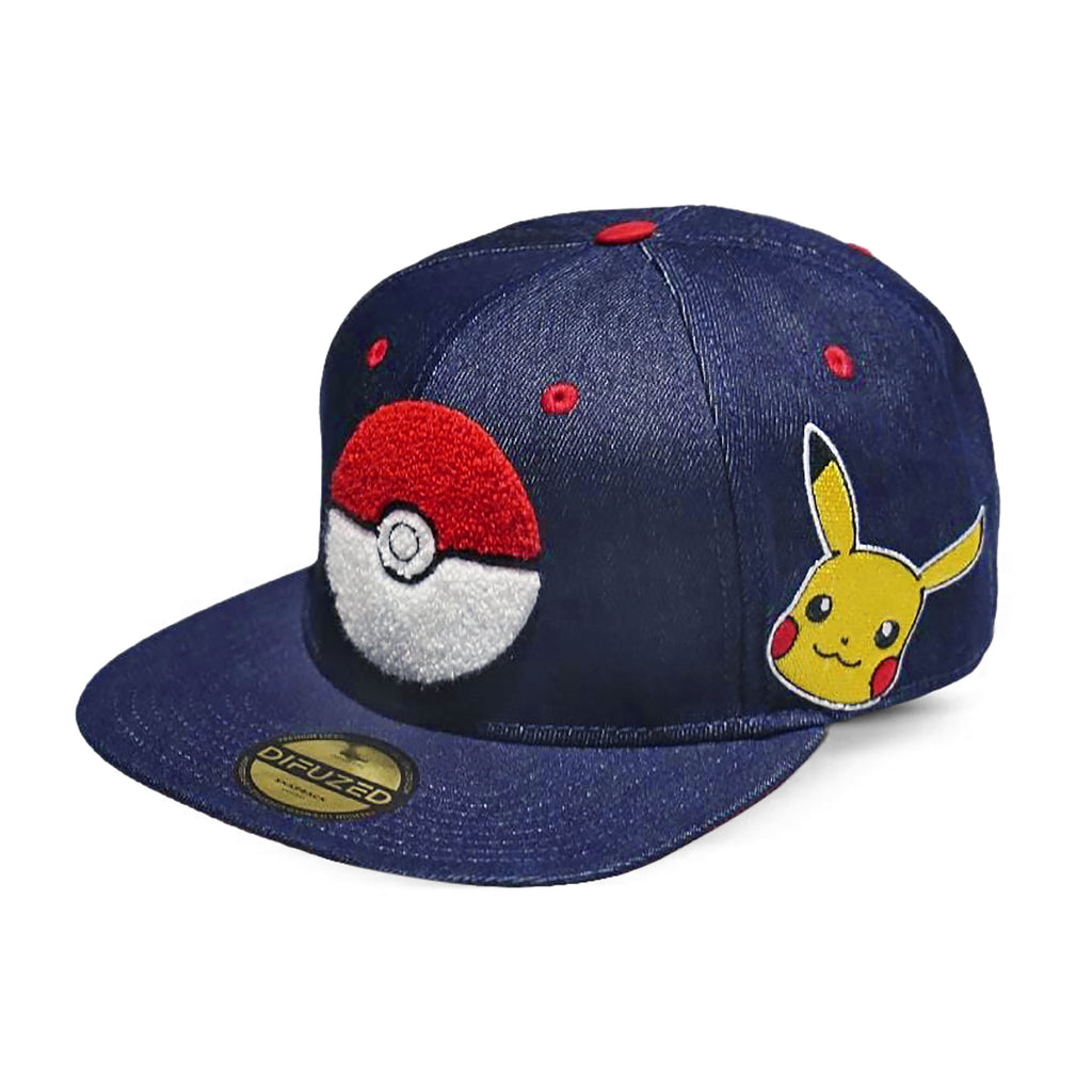 Zdjęcie produktu Pokemon - Snapback czapka z daszkiem Pokeball niebieska