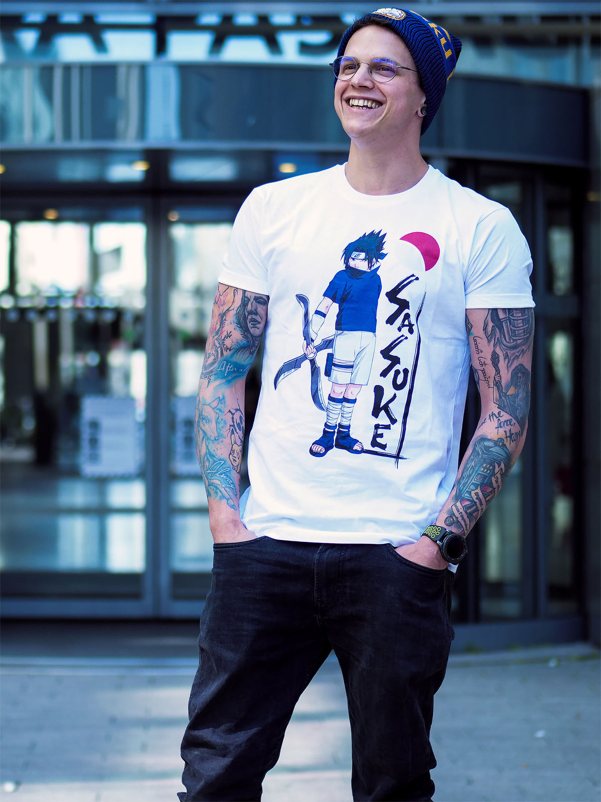 Zdjęcie produktu Naruto - Sasuke Uchiha T-Shirt biały