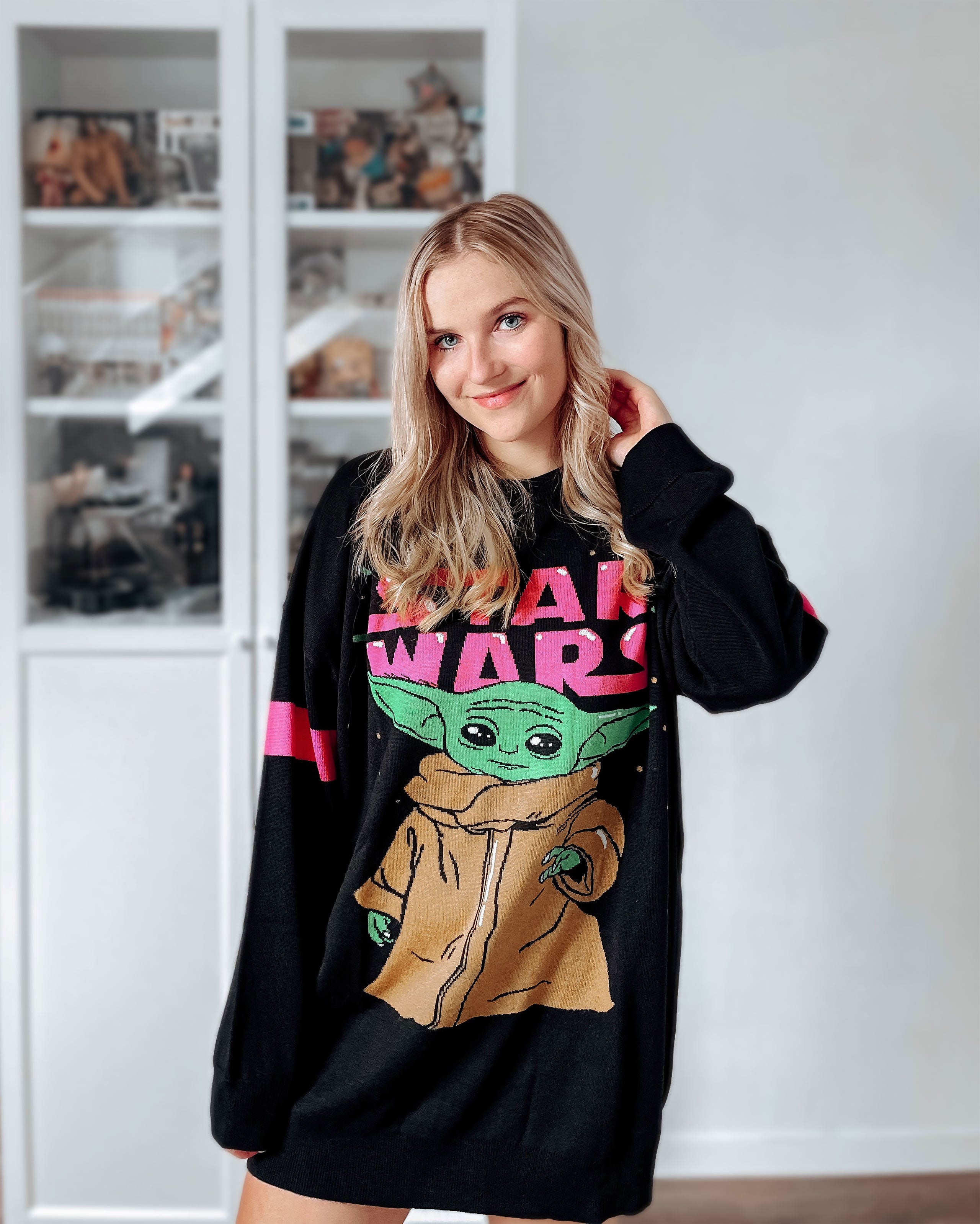 Zdjęcie produktu Grogu Oversize Sweter czarny - Star Wars The Mandalorian