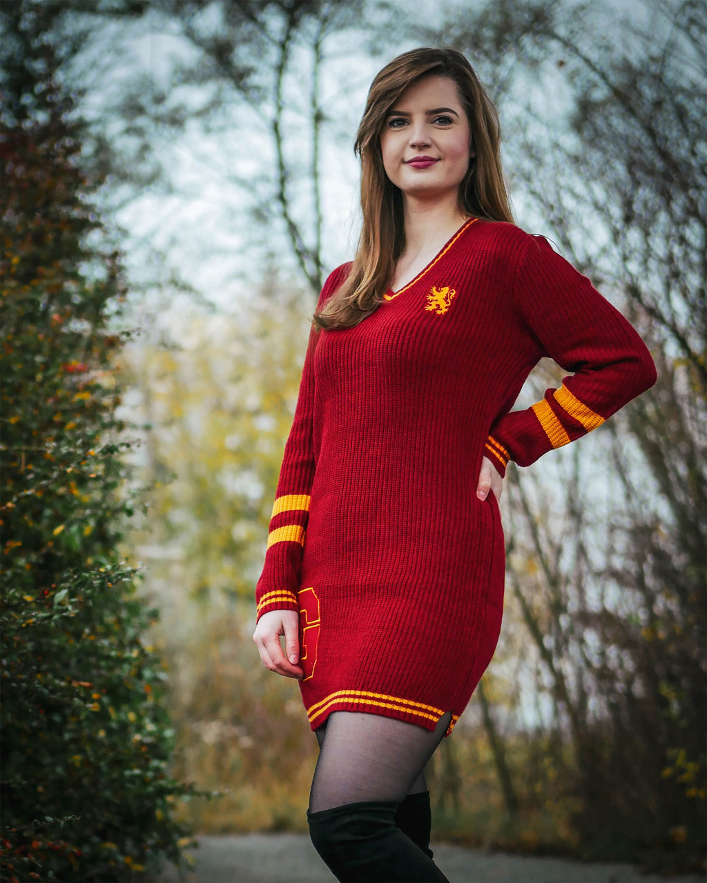 Zdjęcie produktu Harry Potter - Gryffindor Sukienka swetrowa czerwona