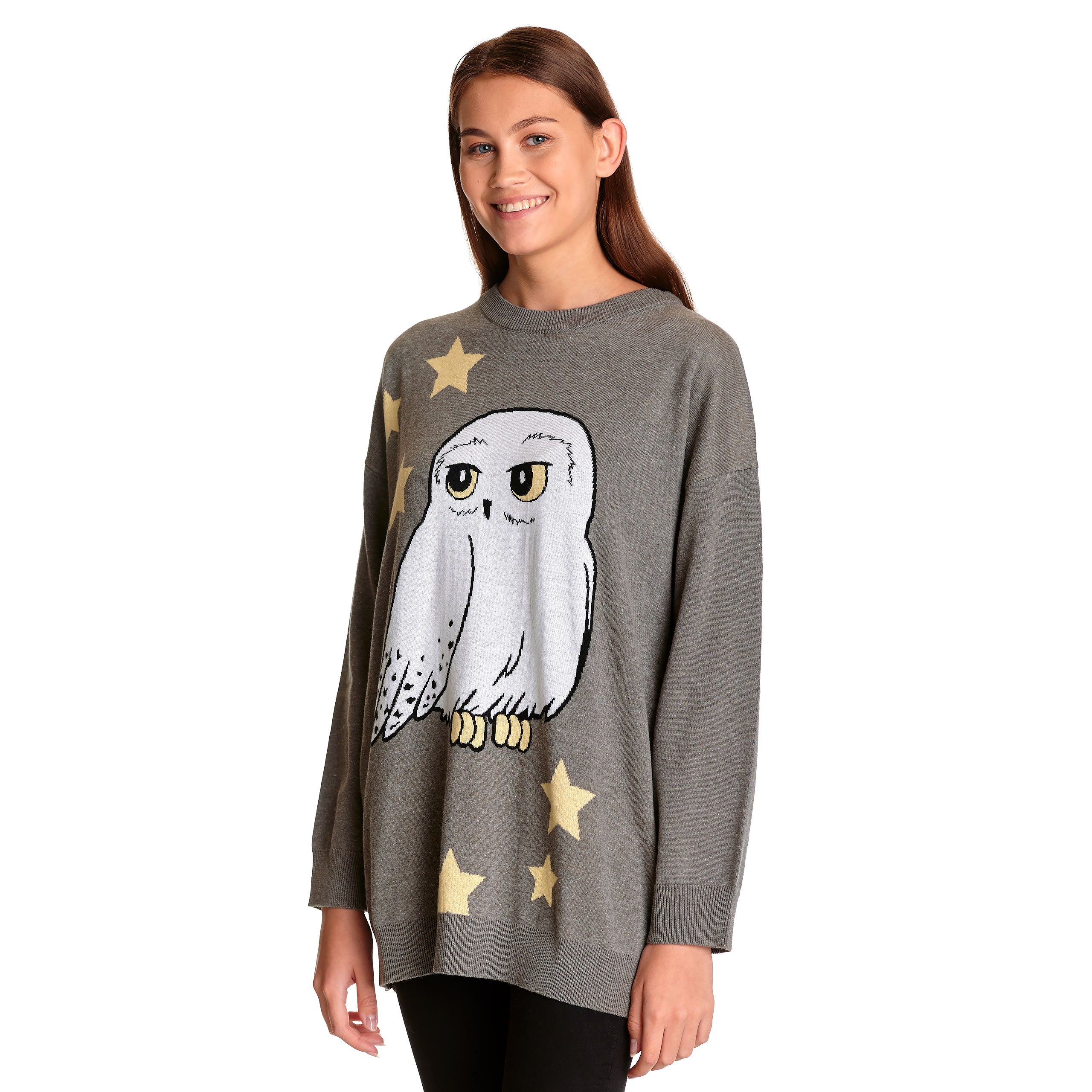 Zdjęcie produktu Harry Potter - Hedwig Oversize Sweter szary