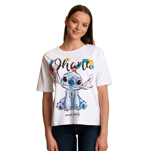 Zdjęcie produktu Lilo & Stitch - Ohana T-Shirt damski biały