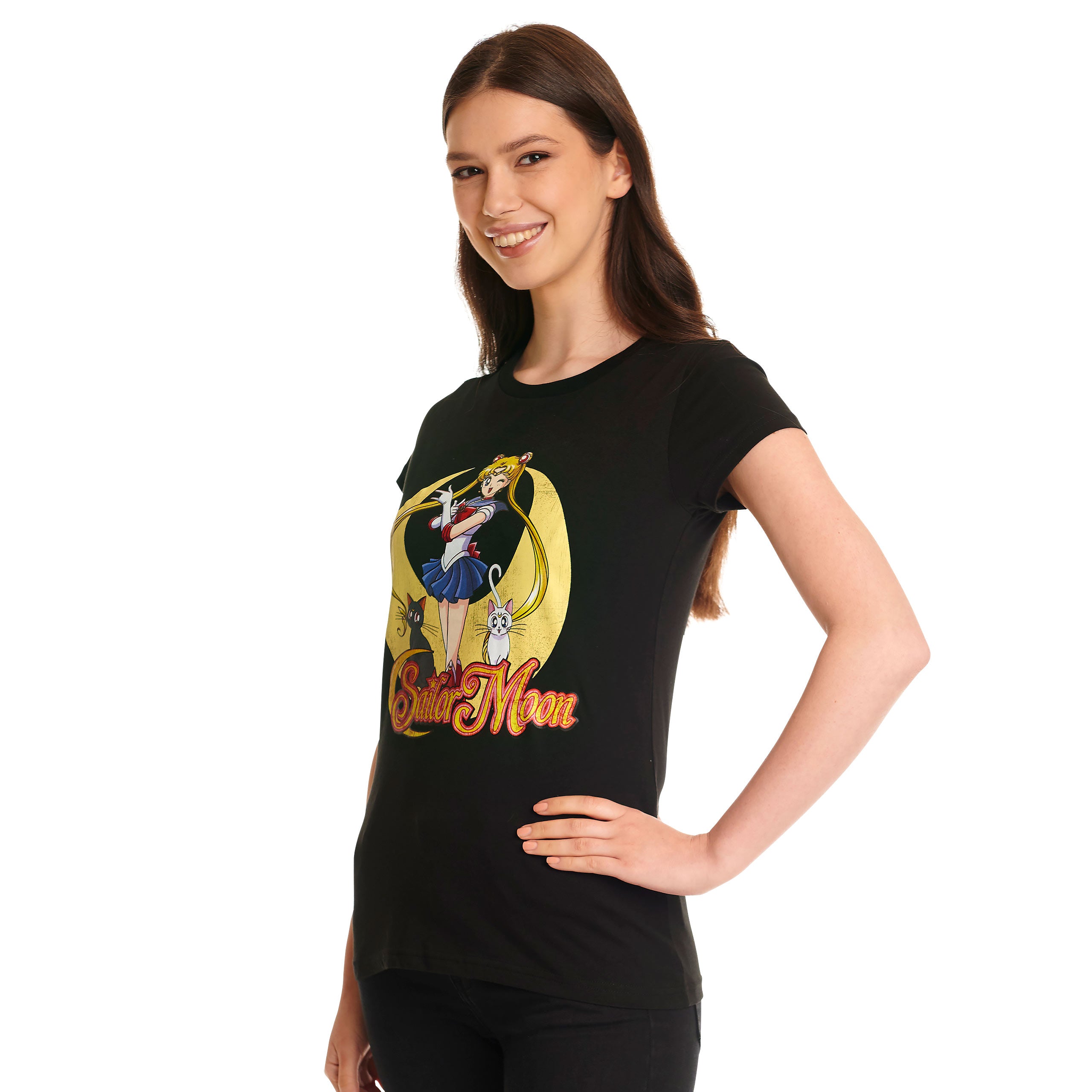 Zdjęcie produktu Sailor Moon - Koszulka z pozą dla kobiet, czarna