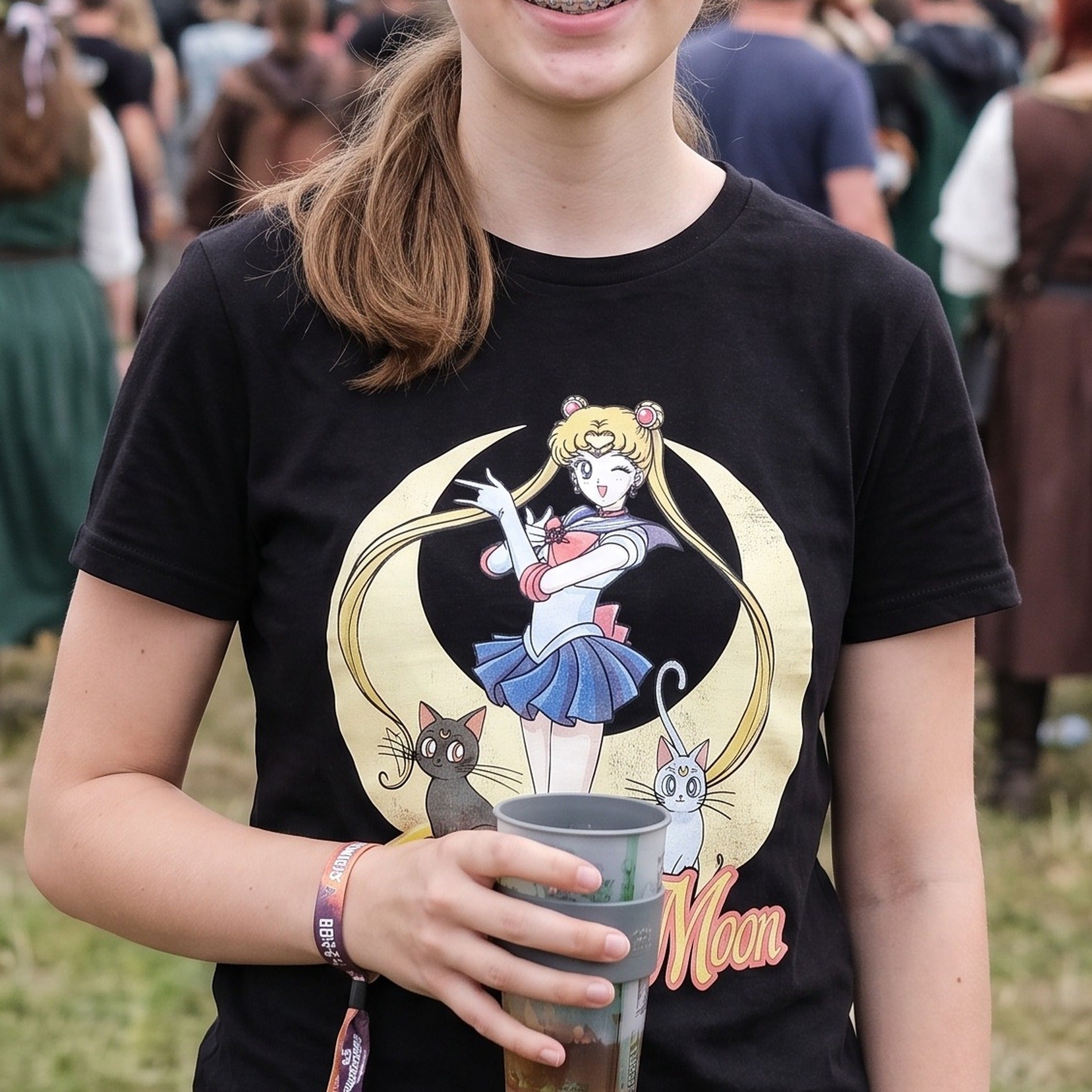 Zdjęcie produktu Sailor Moon - Koszulka z pozą dla kobiet, czarna