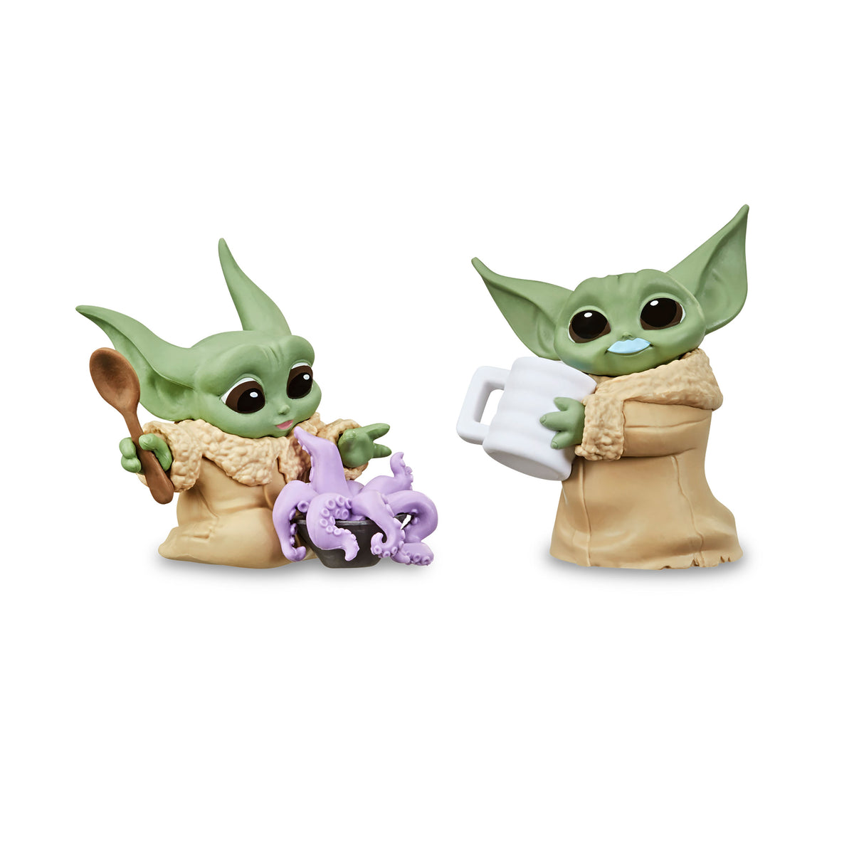 Zdjęcie produktu Grogu z zupą z mackami i pozą z mlecznym wąsem - zestaw mini figurek - Star Wars The Mandalorian