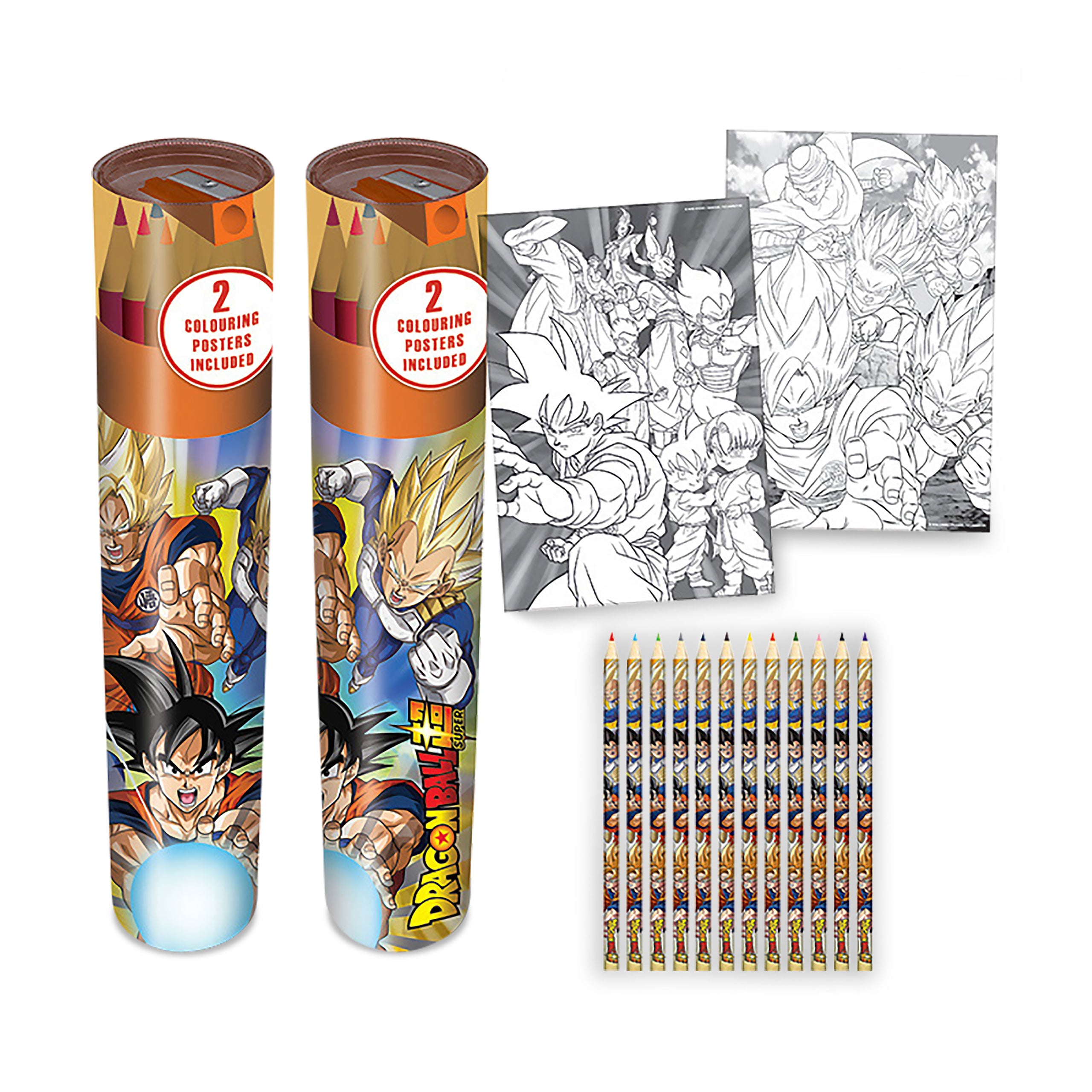 Product image Dragon Ball - Battle of Gods Pencil Box 12 Piece Set with 2 Coloring Pages