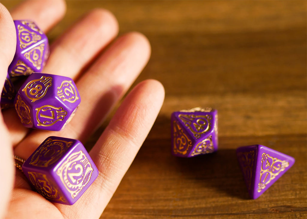 Product image Witcher - Dandelion Viscount de Lettenhove RPG Dice Set 7pcs with Collector's Coin