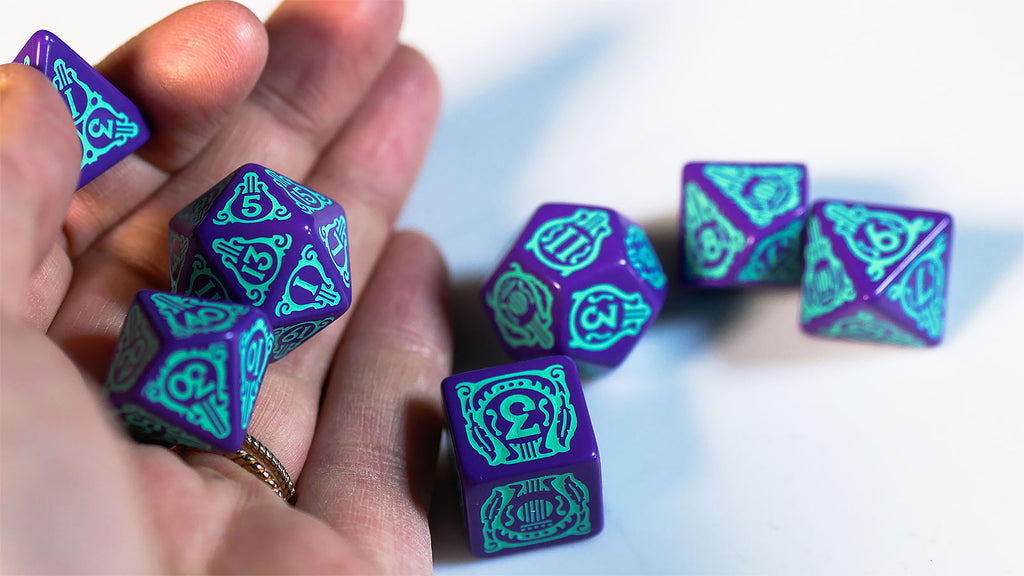 Product image Witcher - Dandelion Half a Century of Poetry RPG Dice Set 7pcs with Collector's Coin