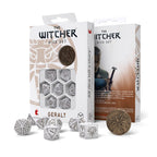 Zdjęcie produktu Wiedźmin - Geralt Biały Wilk RPG Zestaw Kości 7 szt. z monetą kolekcjonerską
