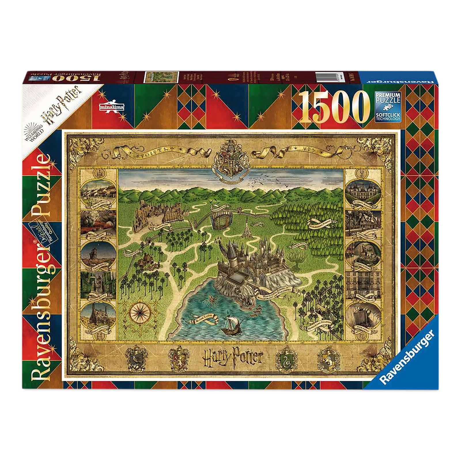 Zdjęcie produktu Harry Potter - Puzzle z mapą Hogwartu 1500 elementów