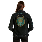 Zdjęcie produktu Loki - Logo jeansowa kurtka damska czarna