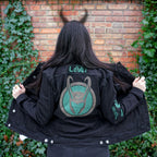 Zdjęcie produktu Loki - Logo jeansowa kurtka damska czarna