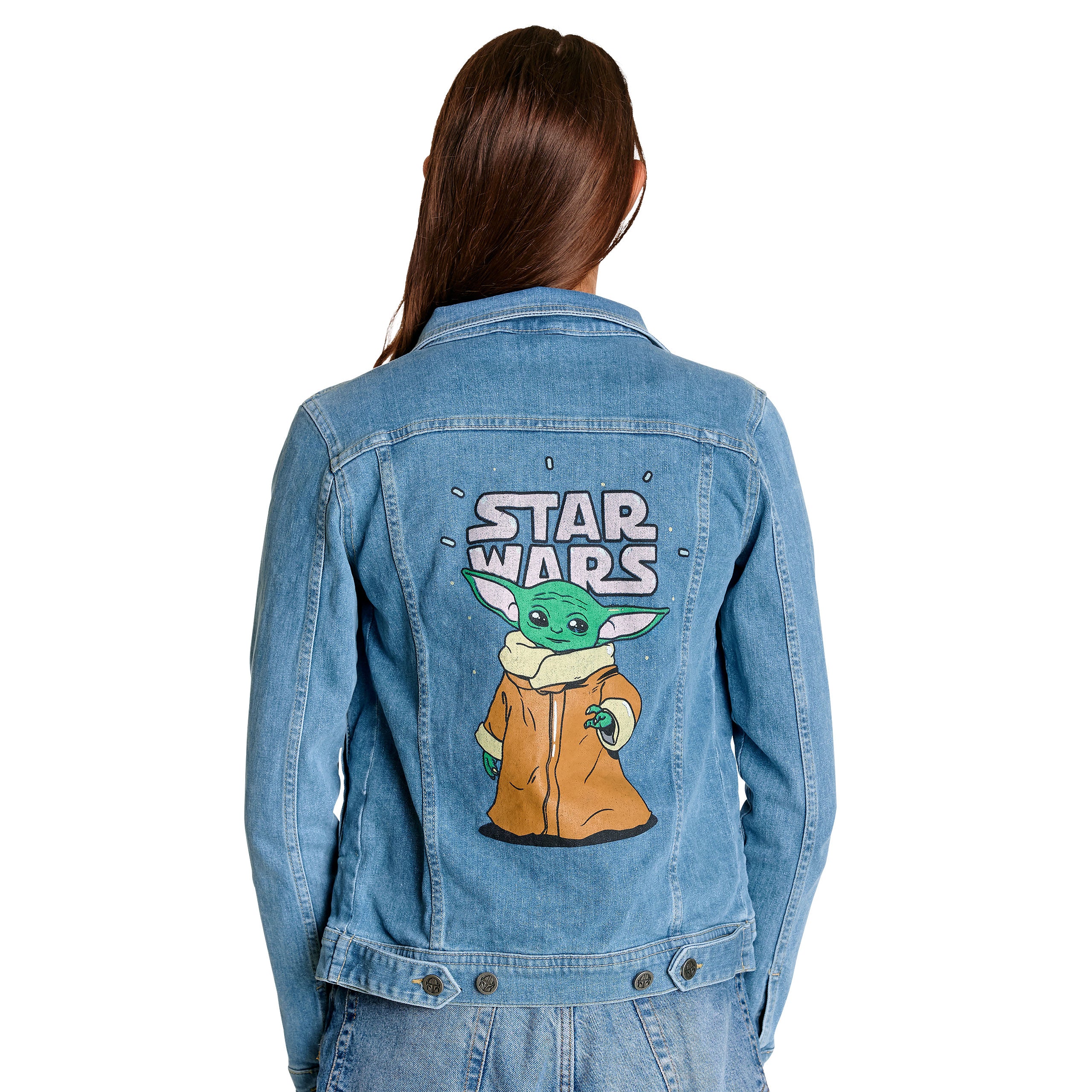 Zdjęcie produktu Grogu Jeansowa kurtka damska niebieska - Star Wars The Mandalorian