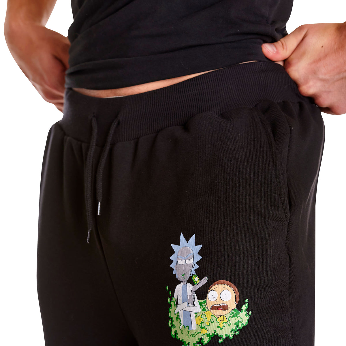 Zdjęcie produktu Rick and Morty - Logo spodnie dresowe Glow in the Dark czarne