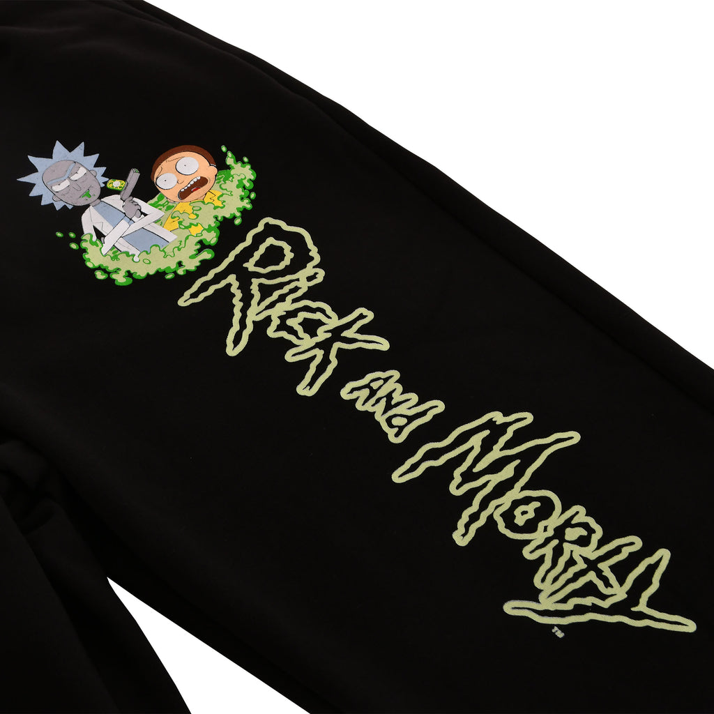 Zdjęcie produktu Rick and Morty - Logo spodnie dresowe Glow in the Dark czarne