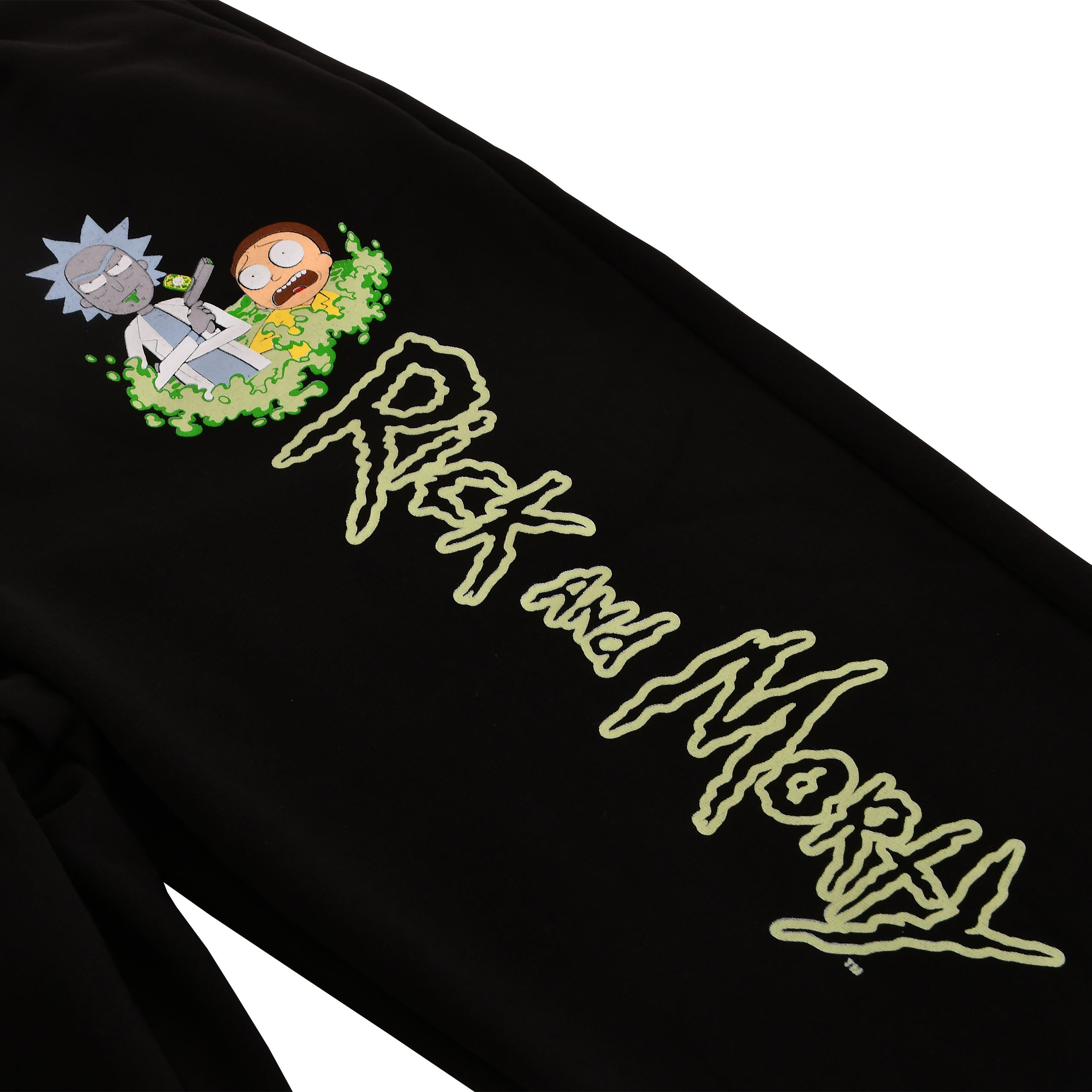 Zdjęcie produktu Rick and Morty - Logo spodnie dresowe Glow in the Dark czarne