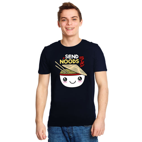Zdjęcie produktu Send Noods Ramen T-Shirt dla fanów anime niebieskie