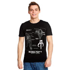 Product image Star Wars - Boba Fett Slave I Sketch T-Shirt Black