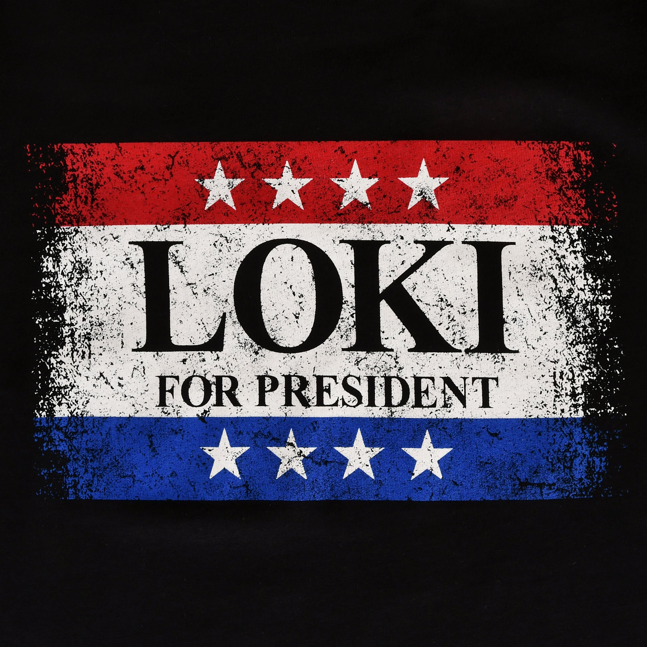 Zdjęcie produktu Koszulka For President czarna dla fanów Lokiego
