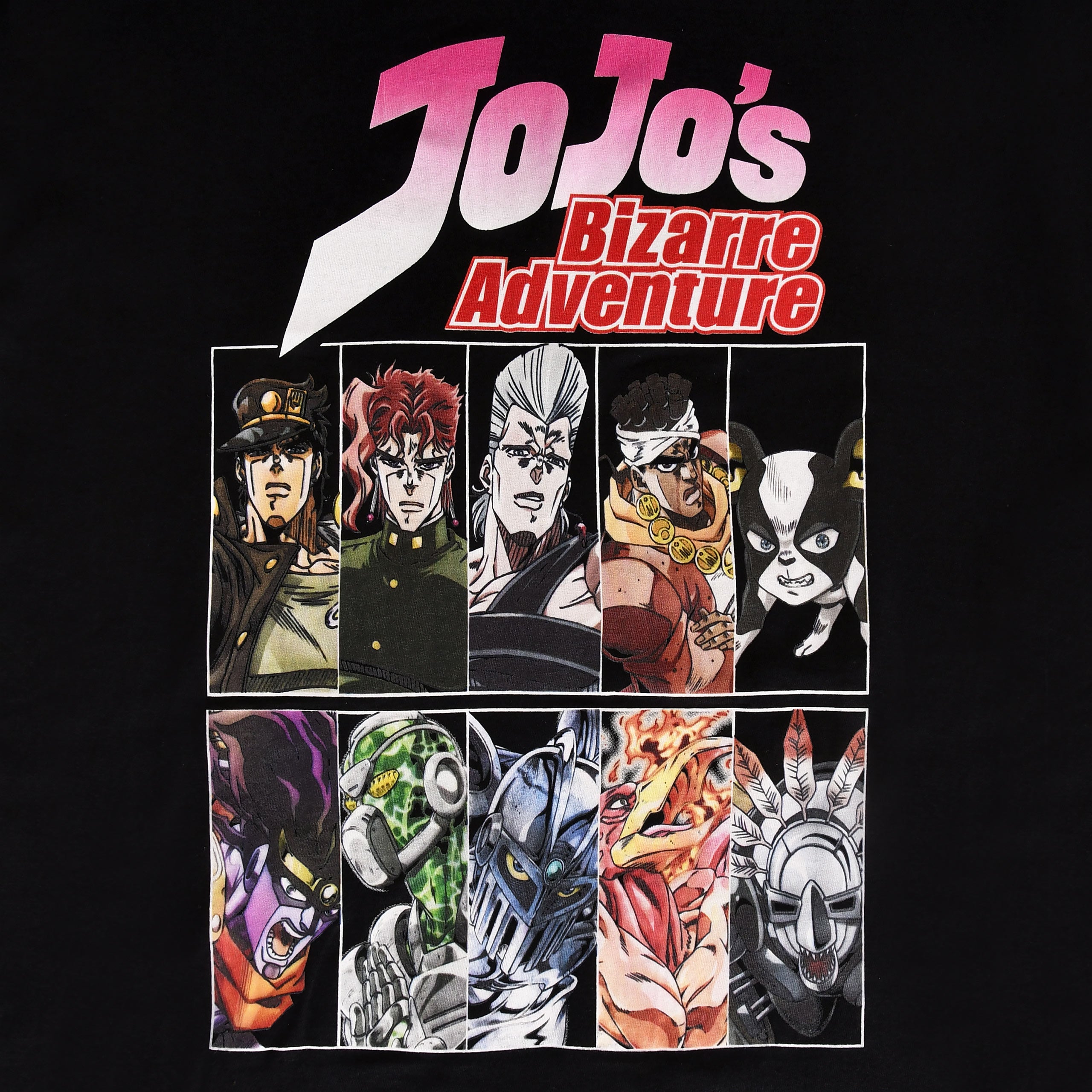 Zdjęcie produktu JoJo's Bizarre Adventure - Koszulka z postaciami czarna