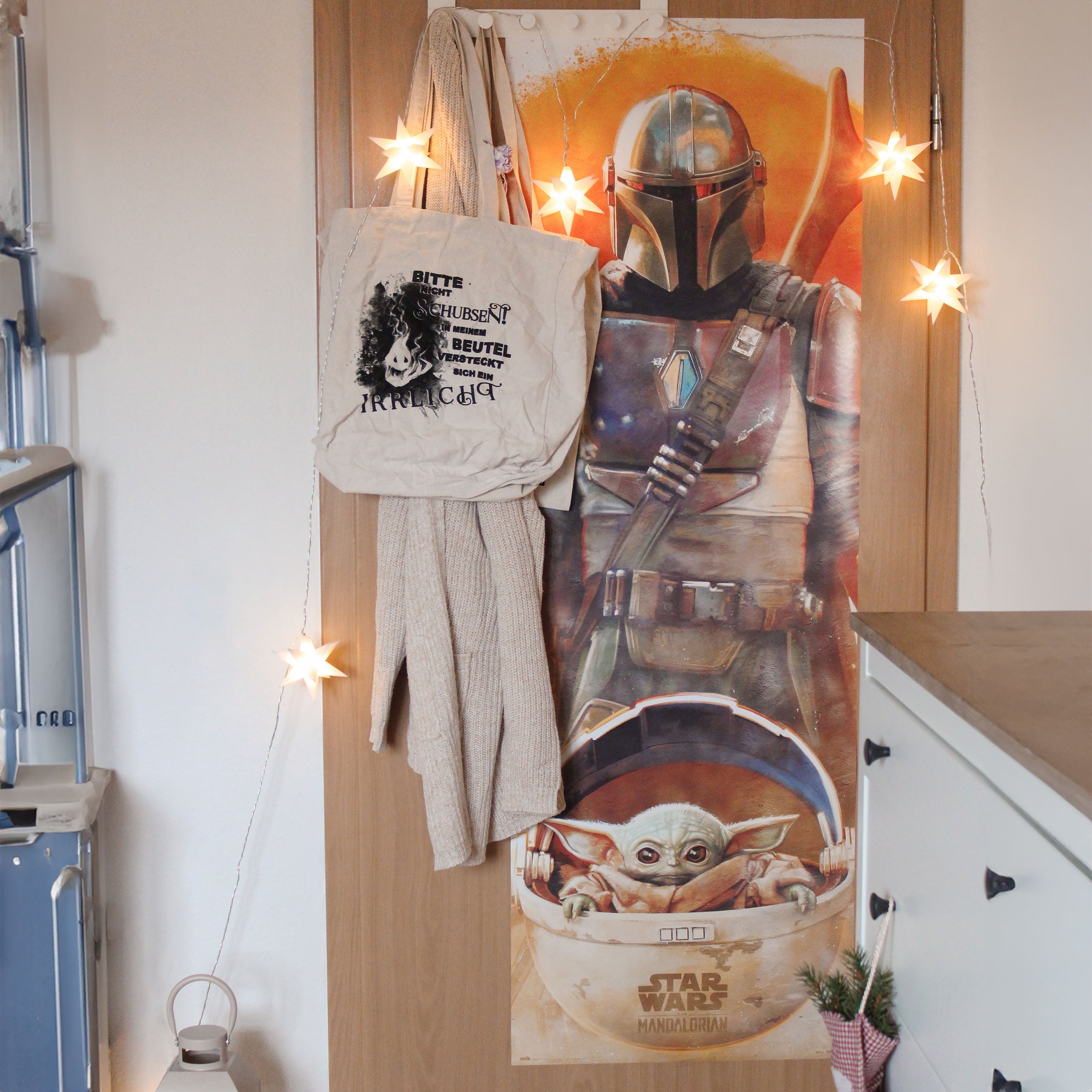 Zdjęcie produktu The Mandalorian & Grogu Plakat na drzwi - Star Wars