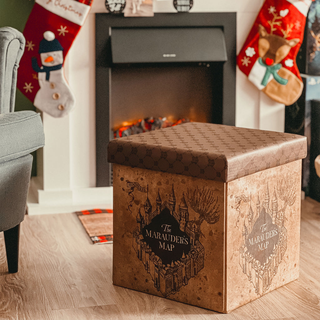 Zdjęcie produktu Harry Potter - Taboret z mapą Huncwotów z miejscem do przechowywania
