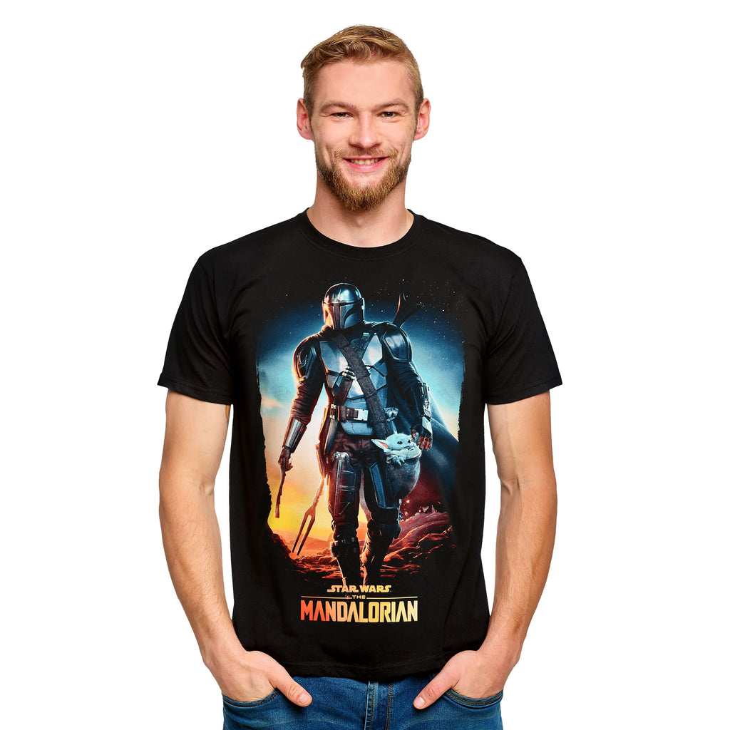 Zdjęcie produktu Through The Galaxy T-Shirt czarny - Star Wars Mandalorian