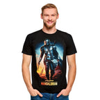 Zdjęcie produktu Through The Galaxy T-Shirt czarny - Star Wars Mandalorian