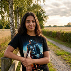Zdjęcie produktu Through The Galaxy T-Shirt czarny - Star Wars Mandalorian