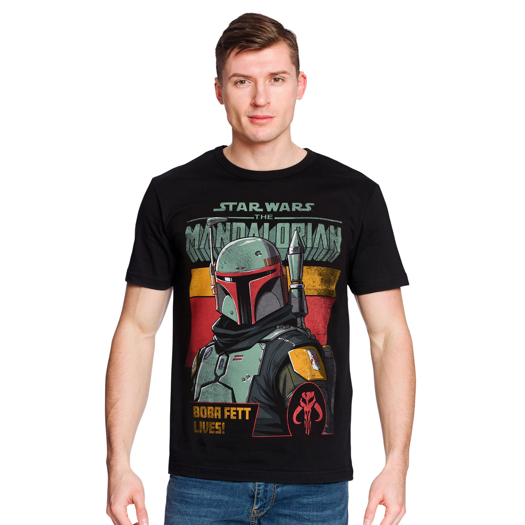 Zdjęcie produktu Boba Fett Lives T-Shirt czarne - Star Wars Mandalorian