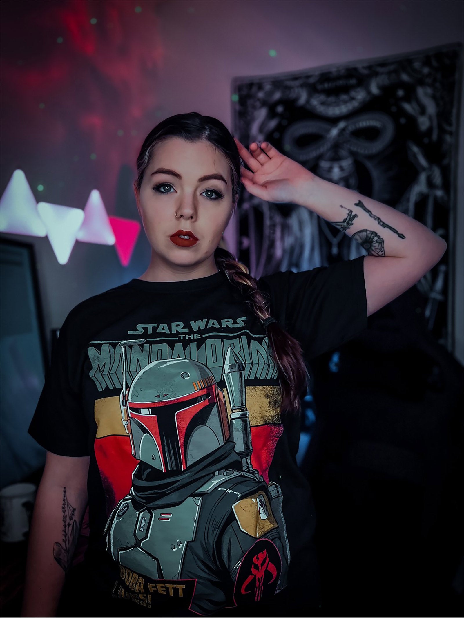 Zdjęcie produktu Boba Fett Lives T-Shirt czarne - Star Wars Mandalorian