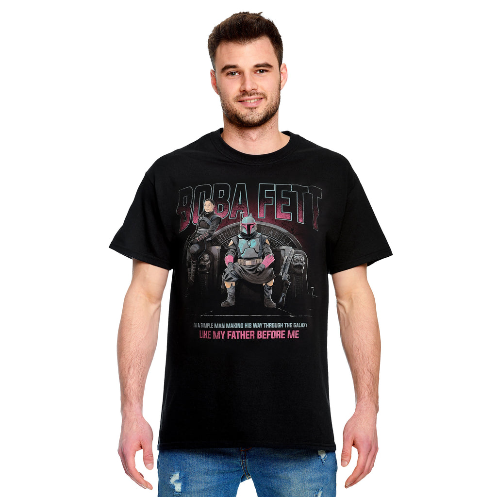 Zdjęcie produktu Boba Fett Throne T-Shirt czarne - Star Wars Mandalorian