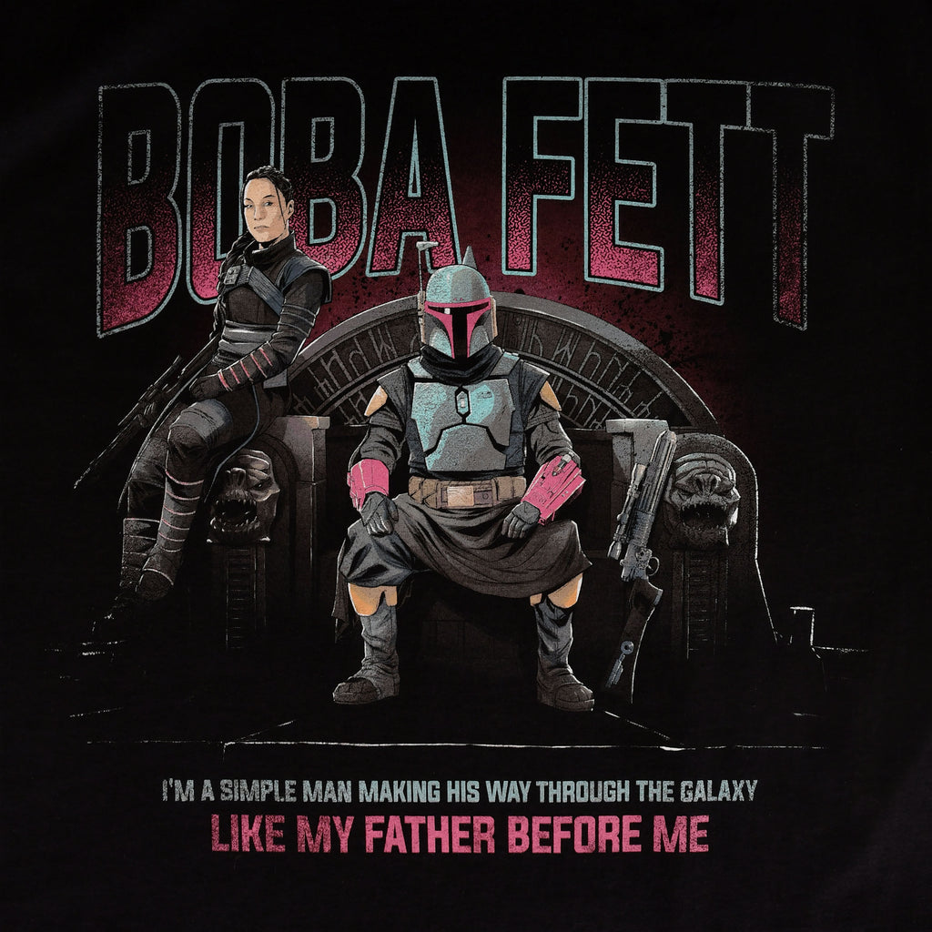 Zdjęcie produktu Boba Fett Throne T-Shirt czarne - Star Wars Mandalorian