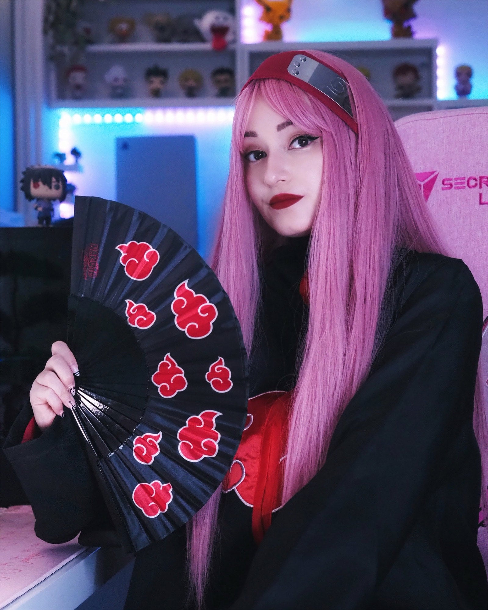 Zdjęcie produktu Naruto - Opaska na czoło z symbolem Konoha czerwona