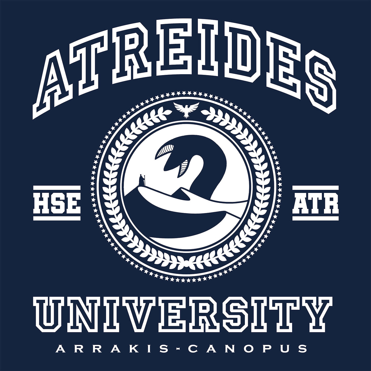 Zdjęcie produktu Koszulka Atreides University dla fanów Dune niebieska