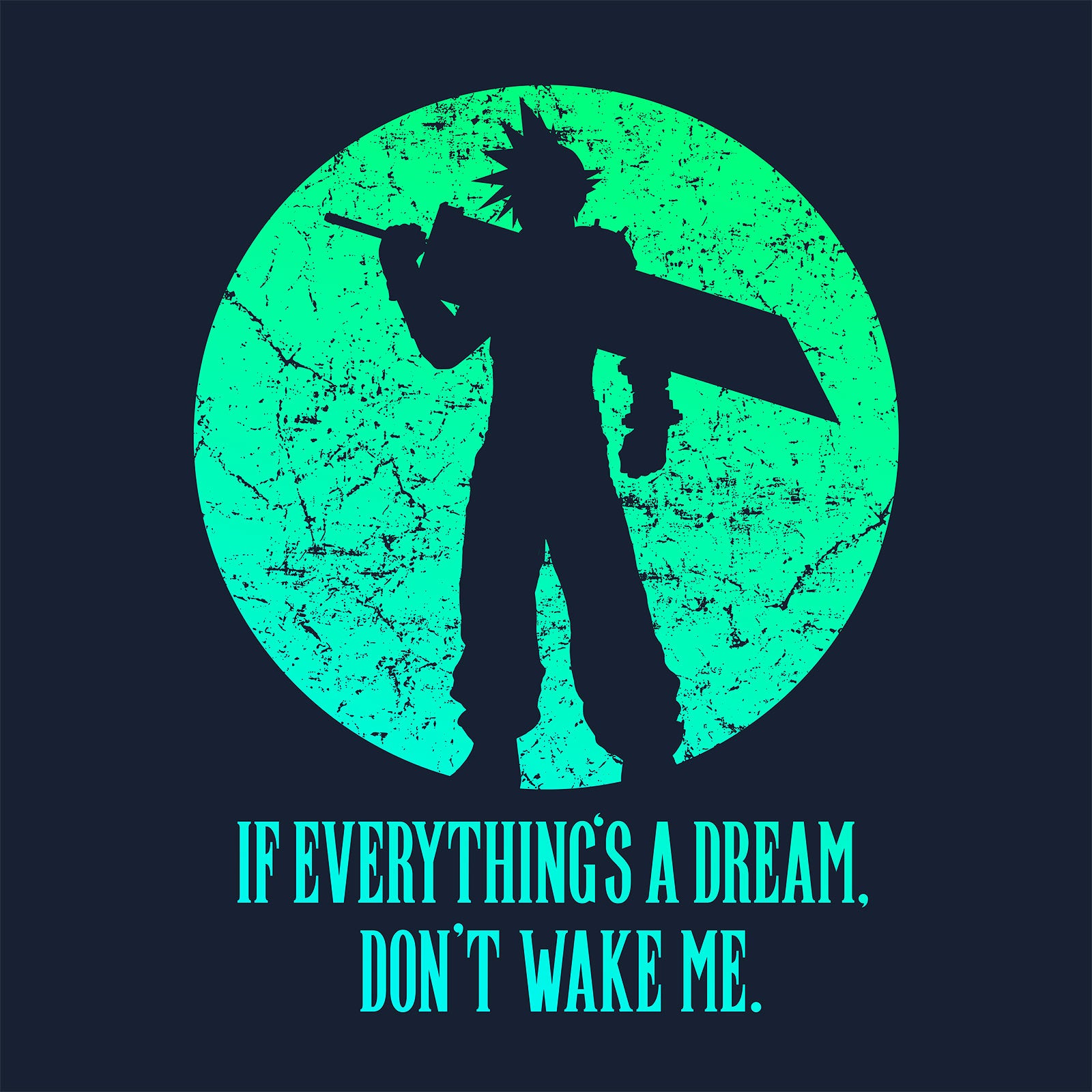 Zdjęcie produktu Koszulka Cloud Strife dla fanów Final Fantasy niebieska