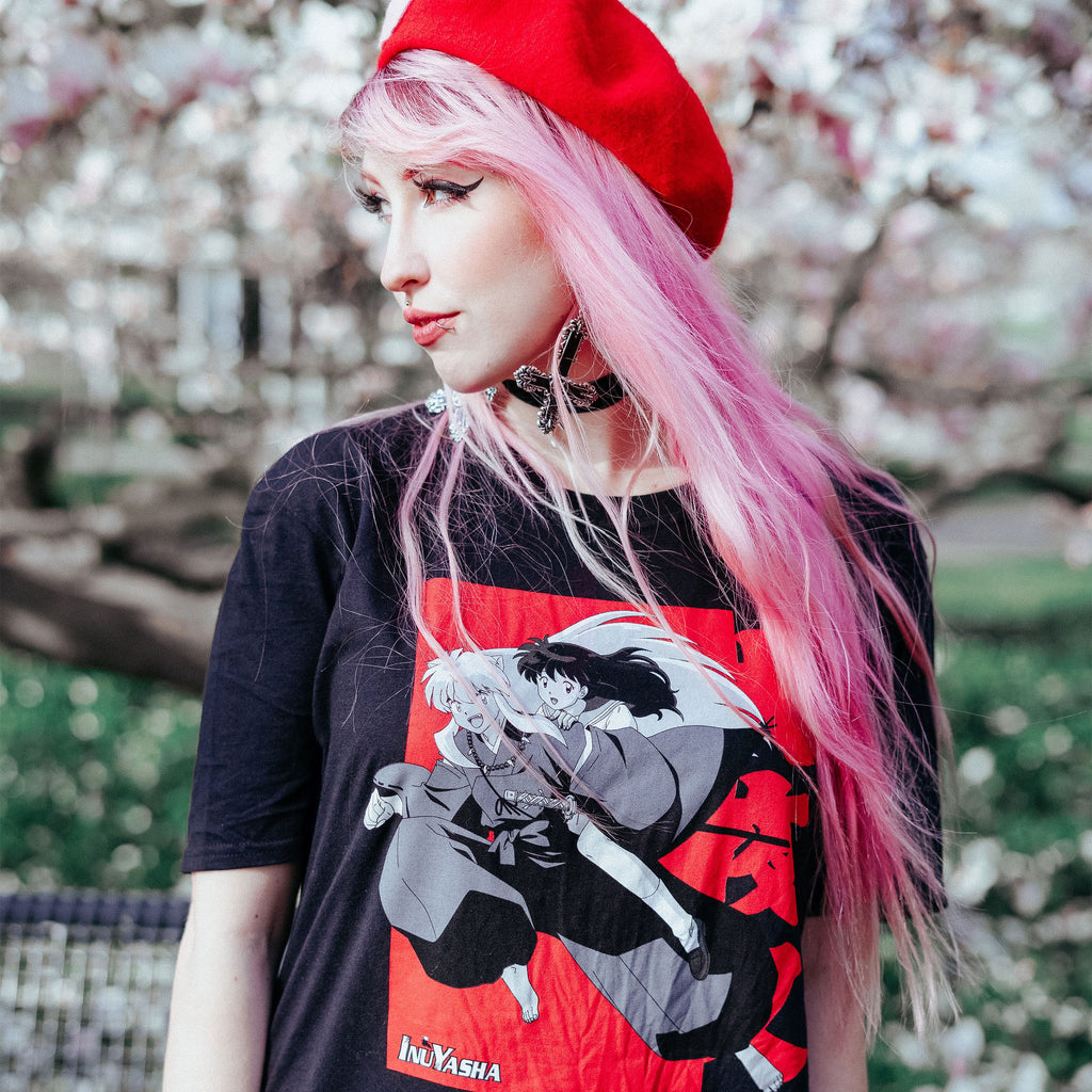 Zdjęcie produktu Inu Yasha - Inu Yasha & Kagome T-Shirt czarne