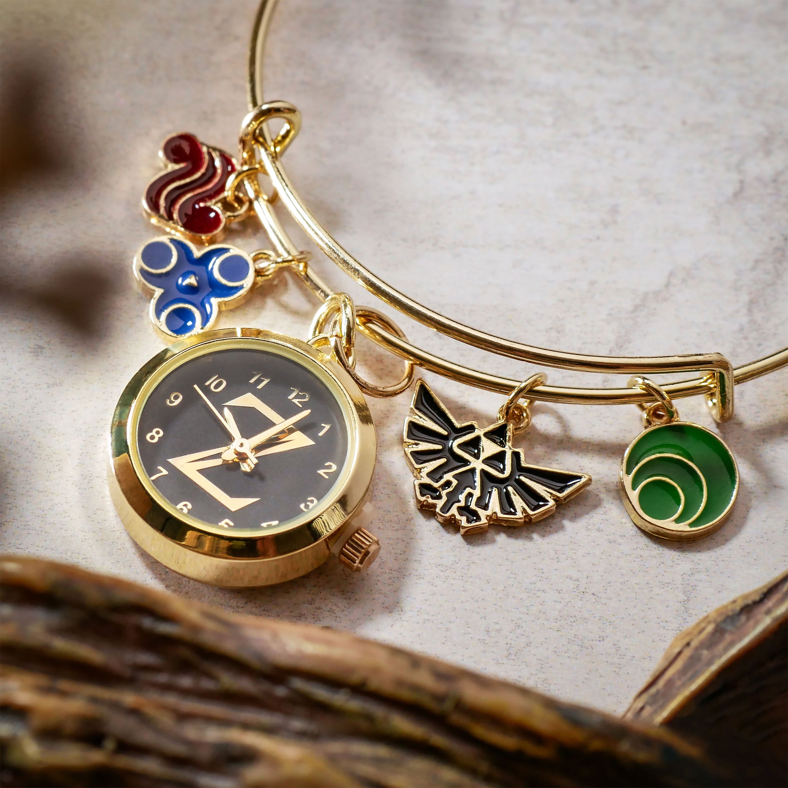 Zdjęcie produktu Zelda - Bransoletka z zawieszkami Symboli i zegarkiem