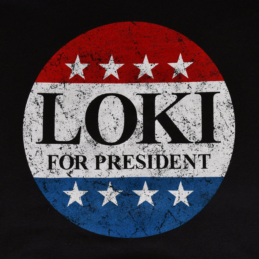 Zdjęcie produktu Bluza z kapturem For President dla fanów Lokiego czarna
