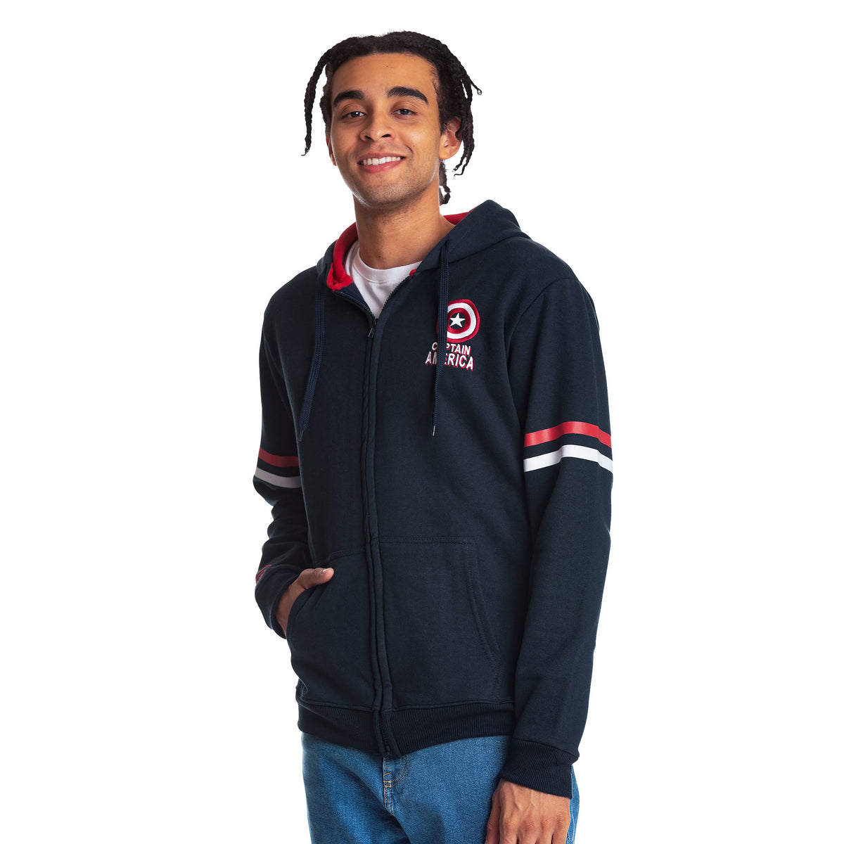 Zdjęcie produktu Captain America - Bluza z kapturem Brooklyn Soldier niebieska