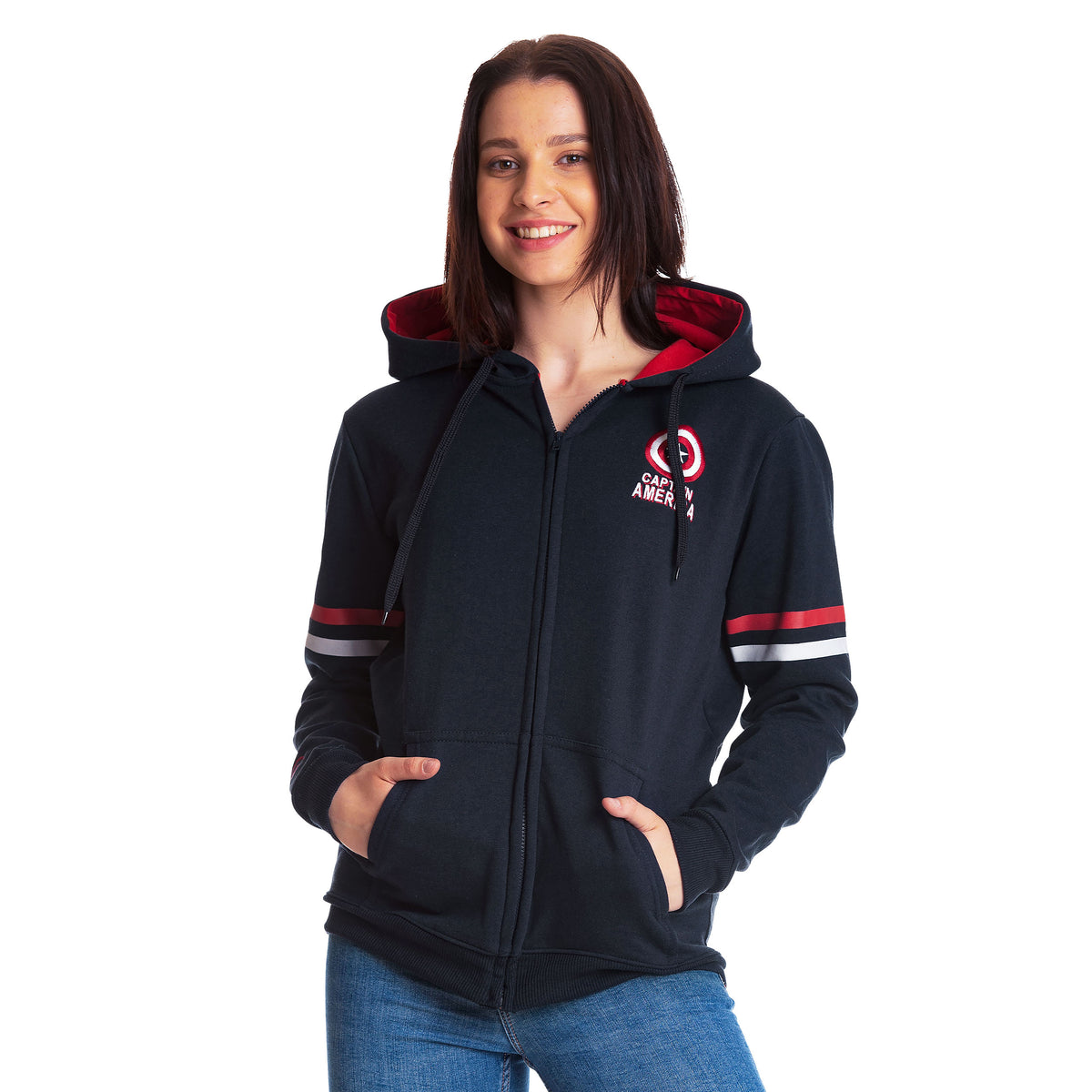 Zdjęcie produktu Captain America - Bluza z kapturem Brooklyn Soldier niebieska