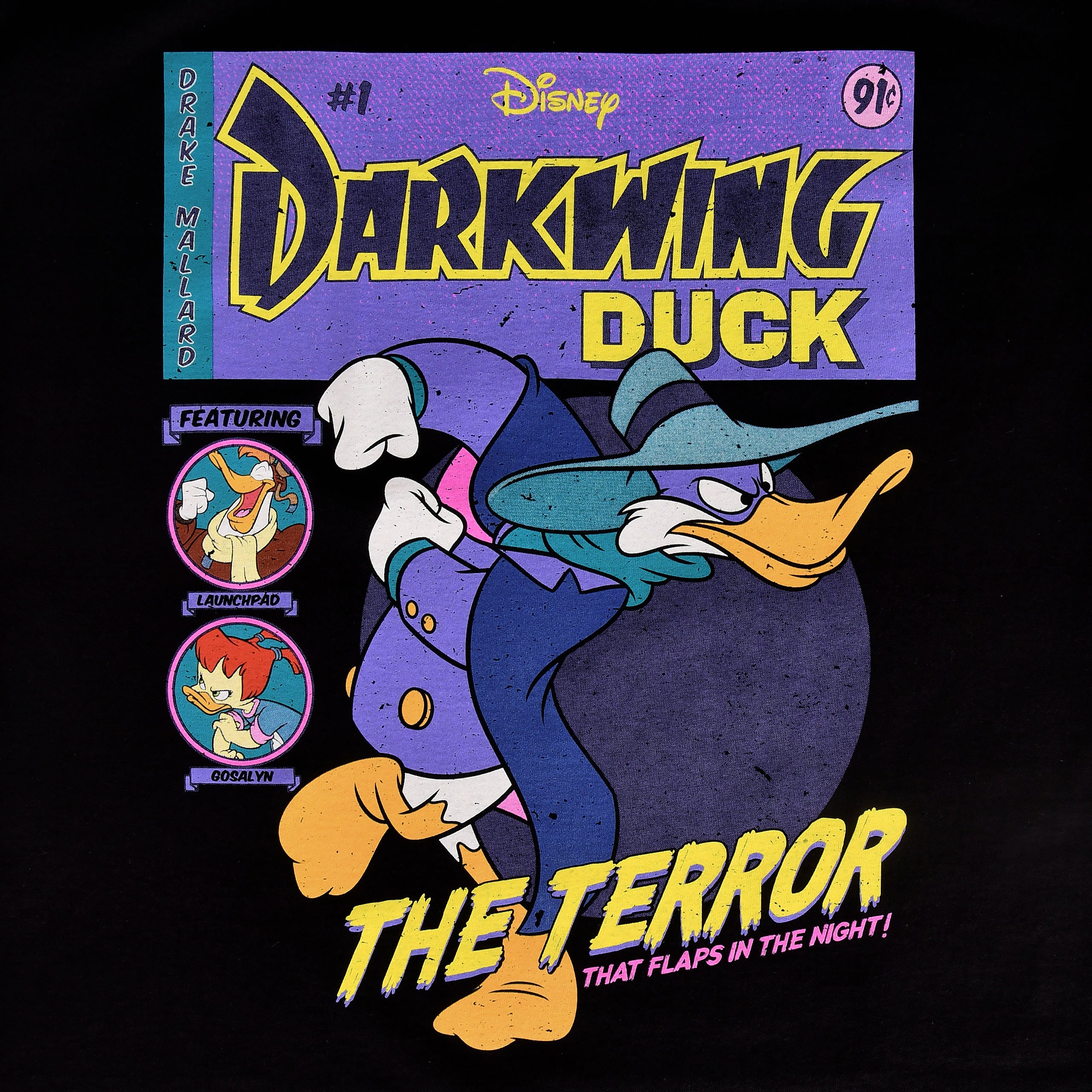 Zdjęcie produktu Darkwing Duck - Koszulka z komiksową okładką czarna