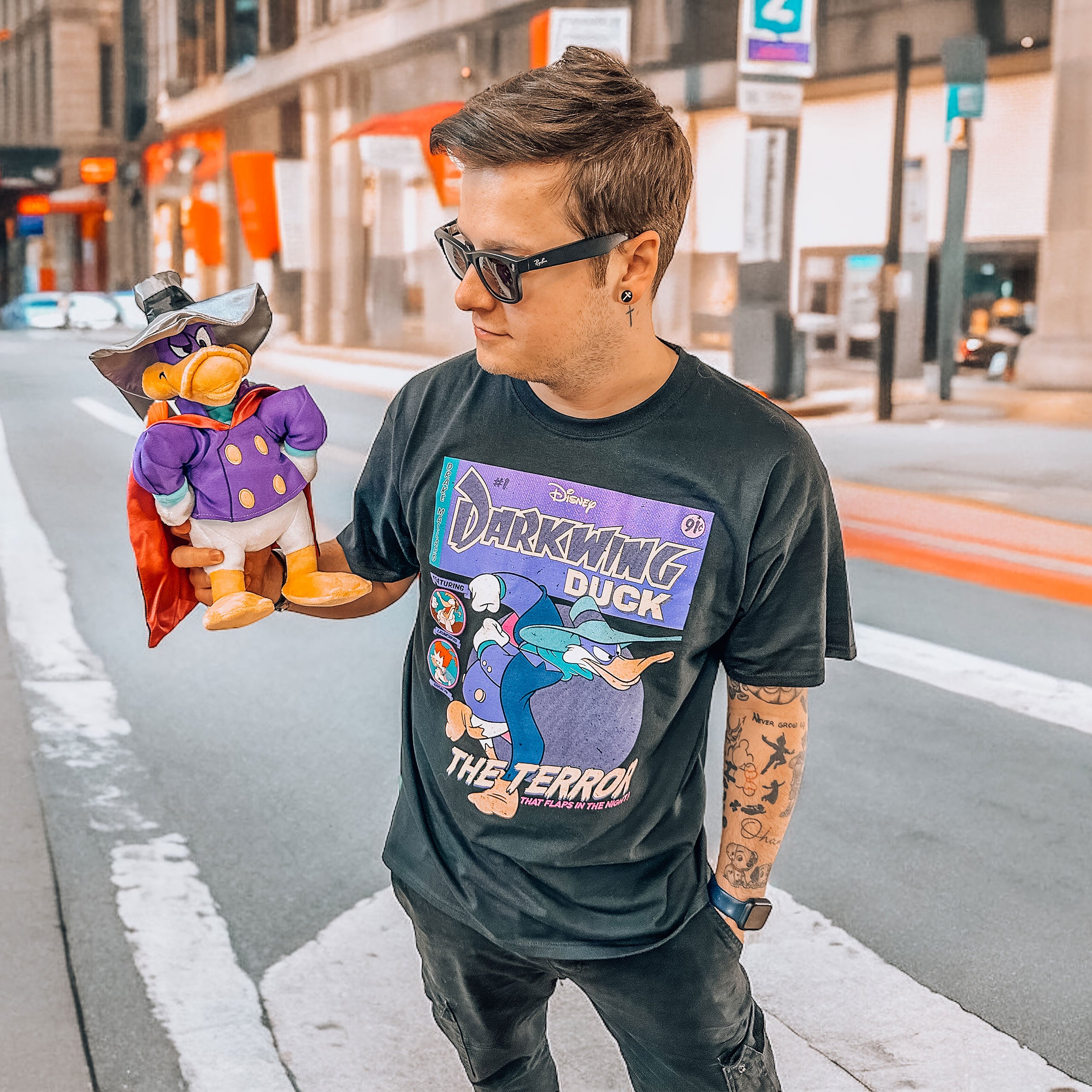 Zdjęcie produktu Darkwing Duck - Koszulka z komiksową okładką czarna