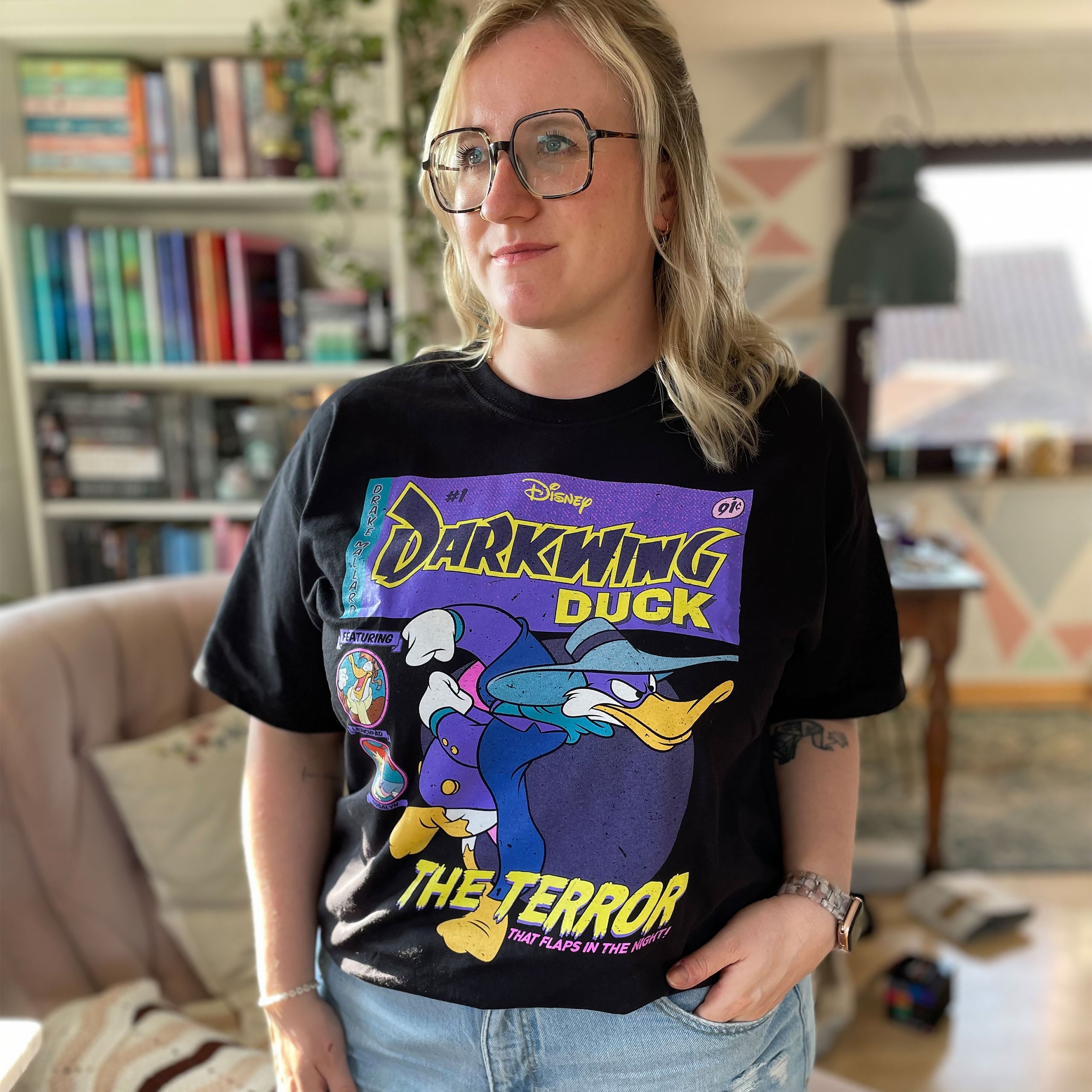 Zdjęcie produktu Darkwing Duck - Koszulka z komiksową okładką czarna