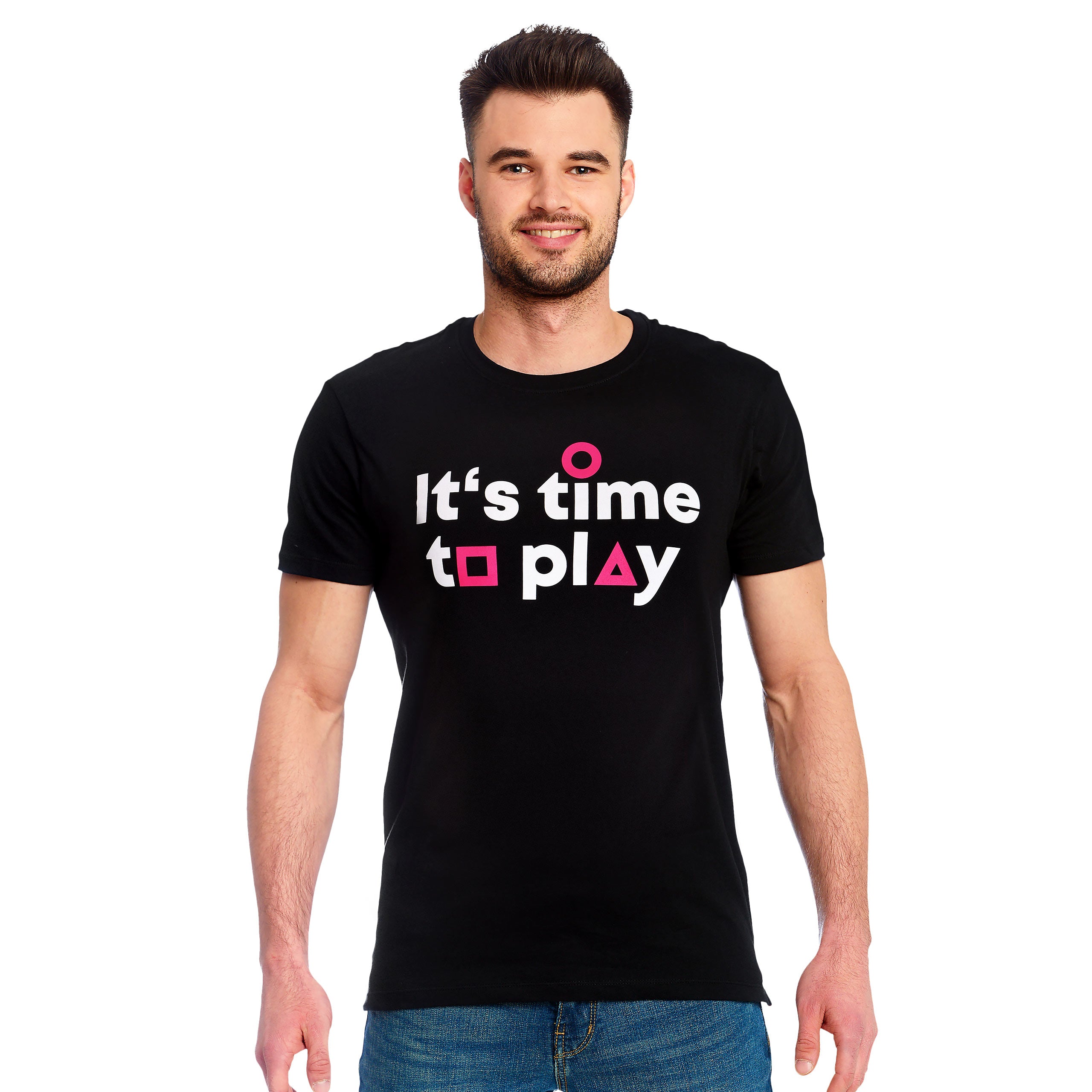 Zdjęcie produktu It’s Time to Play Koszulka dla fanów Squid Game czarna