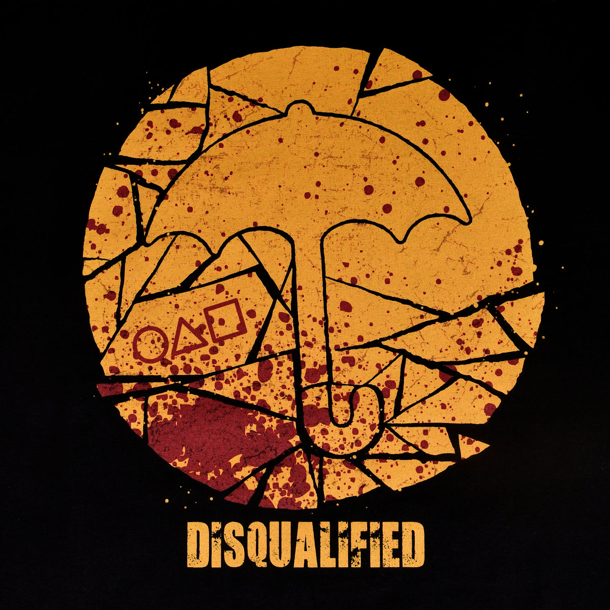 Zdjęcie produktu Koszulka Cookie Disqualified dla fanów Squid Game czarna